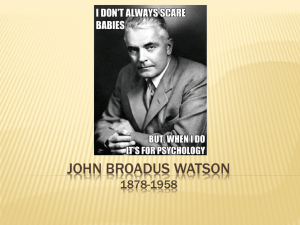 John broadus watson 1878-1958
