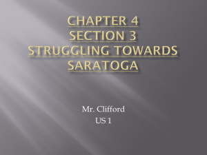 Ch 4 Sec. 3 Struggling Towards Saratoga