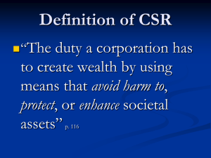 Arguments Against CSR