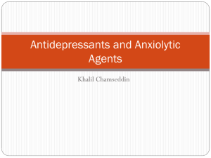 Antidepressants and Anxiolytic Agents