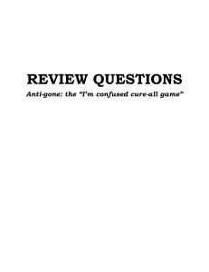 REVIEW QUESTIONS Anti-gone: the “I'm confused cure