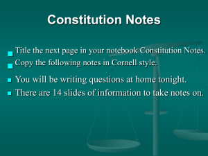 PowerPoint Presentation - The American Constitution