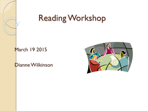 Reading Workshop and CAFE