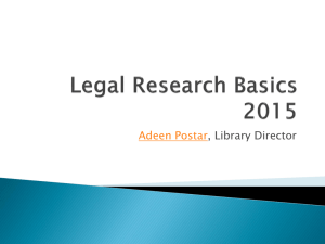 Legal Research Basics