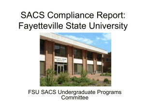 SACS Compliance Report - Fayetteville State University