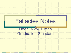 Fallacies Notes - Teaching Media Literacy wiki