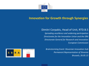 Innovation for Growth through Synergies