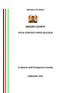 fiscal strategy paper 2015/2016 - Migori County Departement of