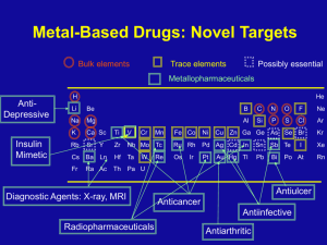 Metal-Based Drugs: Novel Targets - Research Network for Metals in