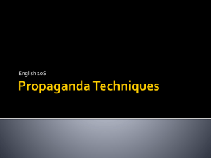 Propaganda and Faulty Arguments PP 2014