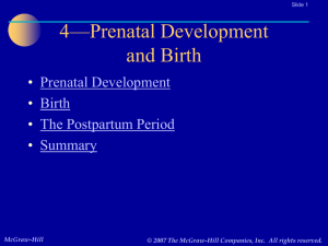Teratology and Hazards to Prenatal Development