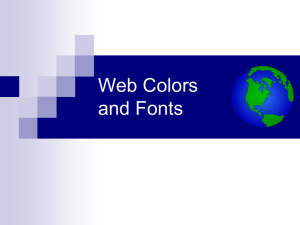 Web Colors & Fonts - Ms. Holmes Computer Classes