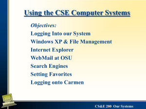 CS&E 200 Our Systems - Computer Science and Engineering