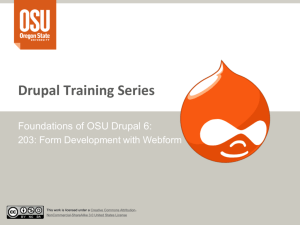 Drupal Training Series - Oregon State University