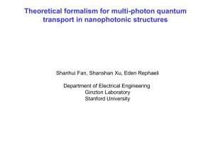 Theoretical formalism for multi-photon quantum transport in