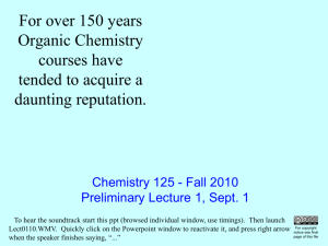 Chem 125 Lecture 1 9/3/08 Projected material