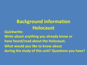Background Introduction Holocaust definitions
