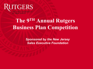 Rutgers Business Plan Competition Important