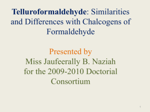 Telluroformaldehyde: Similarities and differences with chalcogens of