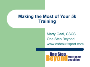 Running Your First 5k - One Step Beyond Multisport
