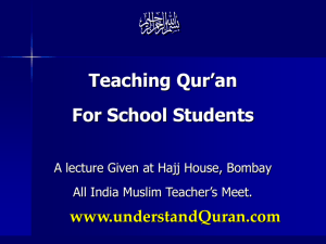 Why Should You Teach the Qur'an in Schools?