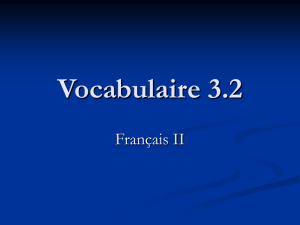 Vocabulaire 3.2