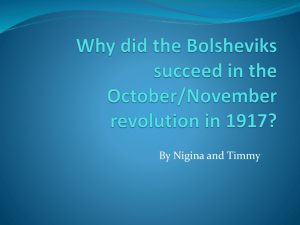 Why did the Bolsheviks succeed in the October/November revolution