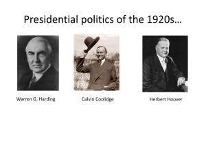 Presidential politics of the 1920s*