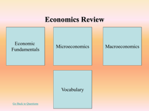 I) Economics Test Review