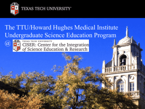TTU/HHMI - ciser - Texas Tech University