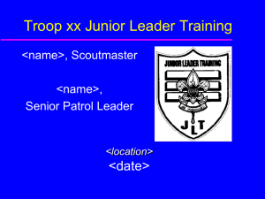Junior Leader Training and Den Chief Training PPTX