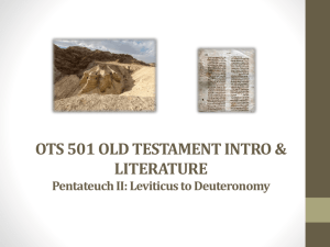 OTS501_III_Torah II_Lev to Deut_2015