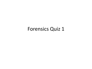 Forensics Quiz 1