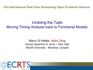 Undoing the Task: Moving Timing Analysis back to Functional Models