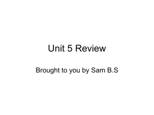 Unit 5 Review - RHSChemistry
