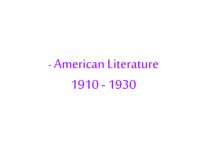 American Literature 1910