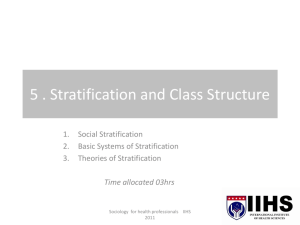 8. Stratification and Class Structure