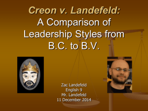 Creon v. Landefeld: A Comparison of Leadership