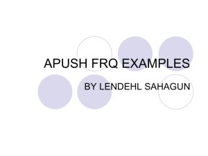 APUSH FRQ EXAMPLES