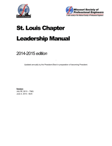 St. Louis Chapter Leadership Manual