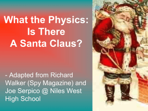 Physics of Santa 2.0 - The Skeptical Teacher