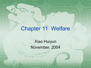 Chapter 11 Welfare