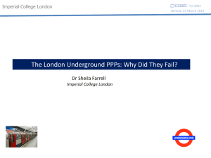 Presentation IV.3 The London Underground Case
