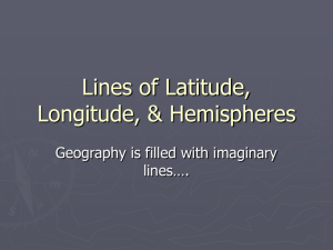 Line of Latitude, Longitude, & Hemispheres