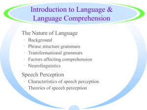 Language Comprehension