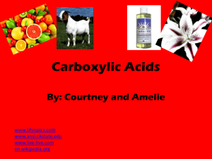 Carboxylic Acids - CarboxylicAcids2013-2014