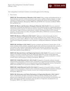 Report of the Undergraduate Curriculum Committee February 5