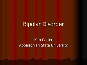 Bipolar Disorder - Appalachian State University