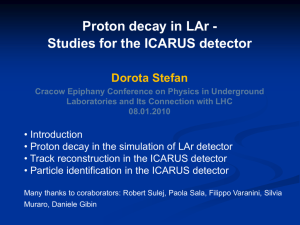Proton decay in liquid argon - studies for the ICARUS detector
