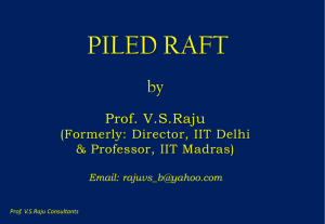 Piled Raft - Prof. VS Raju Consultants